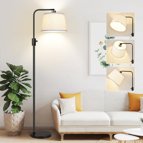 refined 【Upgraded】 Dimmable Floor Lamp, 1000 Lumens LED Edison Bulb Included, Set
