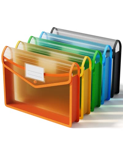 Minimalist ThinkTex Plastic Expanding File Folder, Transparent Envelopes Kit