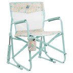 Patented Spring-Action Freestyle Rocker Elite - Choice 460 - RoadTrip Rocker Smooth Motion Camp Chair - Teal Sundress