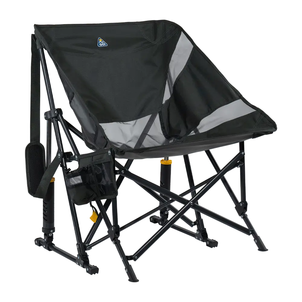 Heavy-Duty Freestyle Pod Rocker Elite - Choice 832 - RoadTrip Rocker Smooth Motion Camp Chair - Dark Charcoal