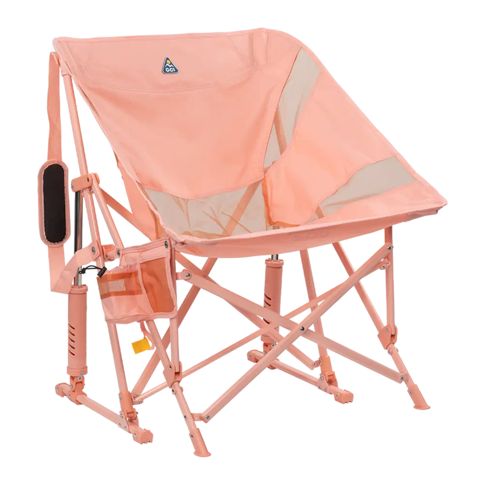 Heavy-Duty Freestyle Pod Rocker Elite - Choice 832 - RoadTrip Rocker Smooth Motion Camp Chair - Soft Pink