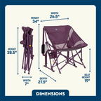 Heavy-Duty Freestyle Pod Rocker Elite - Choice 832 - RoadTrip Rocker Smooth Motion Camp Chair Detail