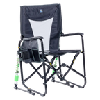 Luxury Camp Adjustable Rocker - Choice 573 - RoadTrip Rocker Smooth Motion Camp Chair - Dark Charcoal