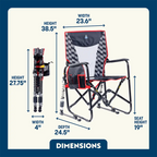 Luxury Camp Adjustable Rocker - Choice 573 - RoadTrip Rocker Smooth Motion Camp Chair Detail