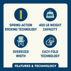 Patented Spring-Action Freestyle Rocker XL - Choice 552 - Patented Spring-Action Rocking Chair for Camping Detail