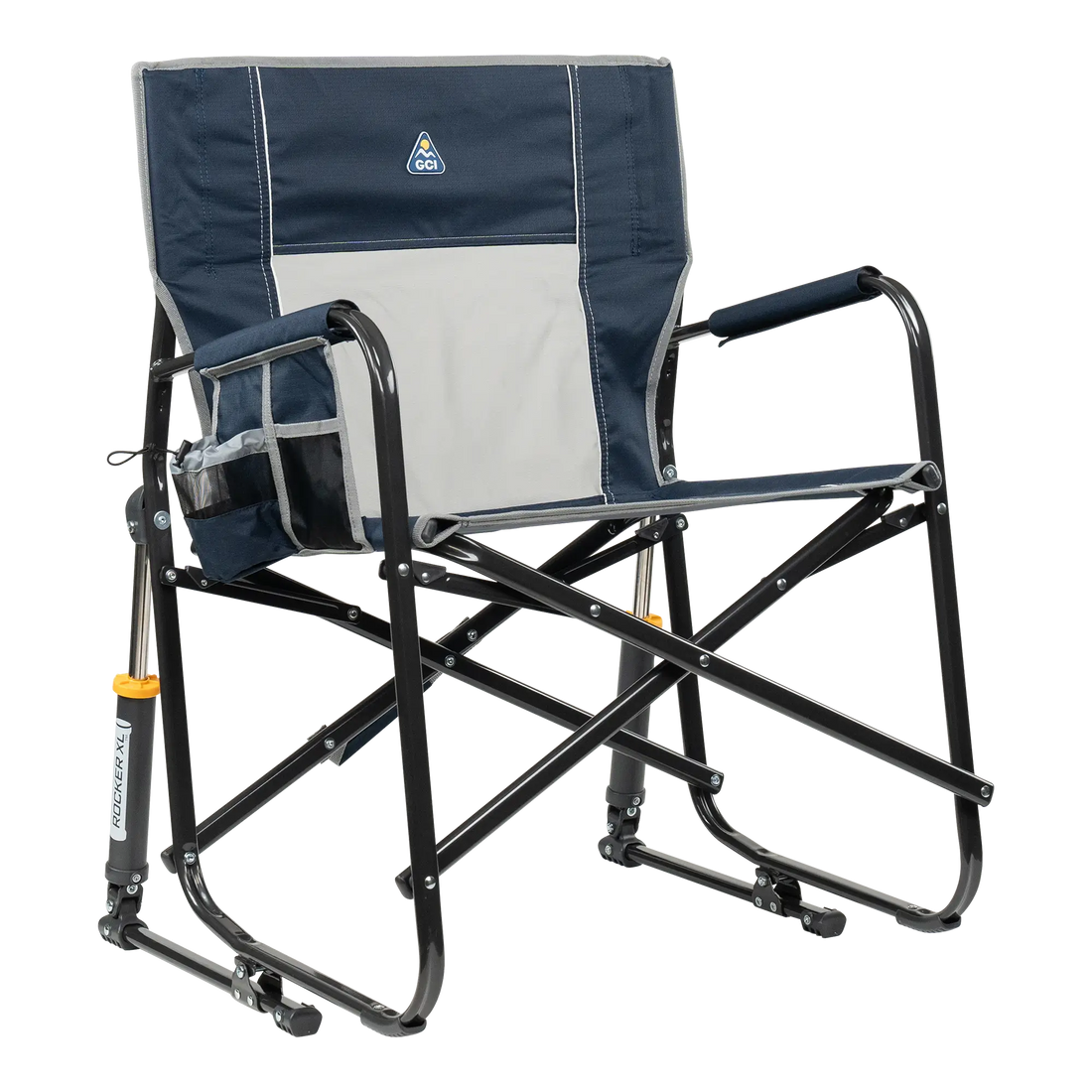 Patented Spring-Action Freestyle Rocker XL - Choice 552 - Patented Spring-Action Rocking Chair for Camping - Indigo
