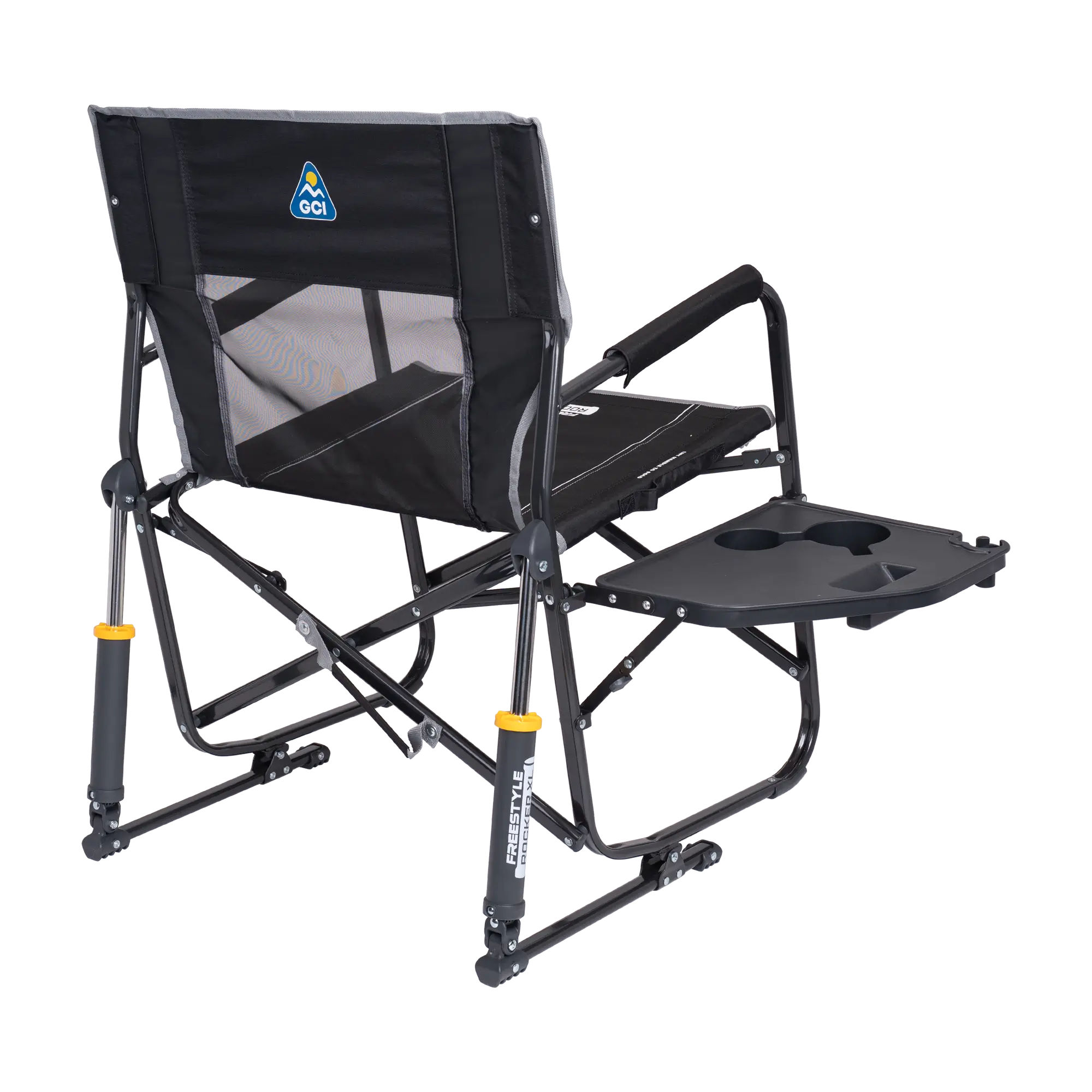 Luxury Camp Freestyle Rocker XL with Side Table - Choice 836 - RoadTrip Rocker Smooth Motion Camp Chair Detail