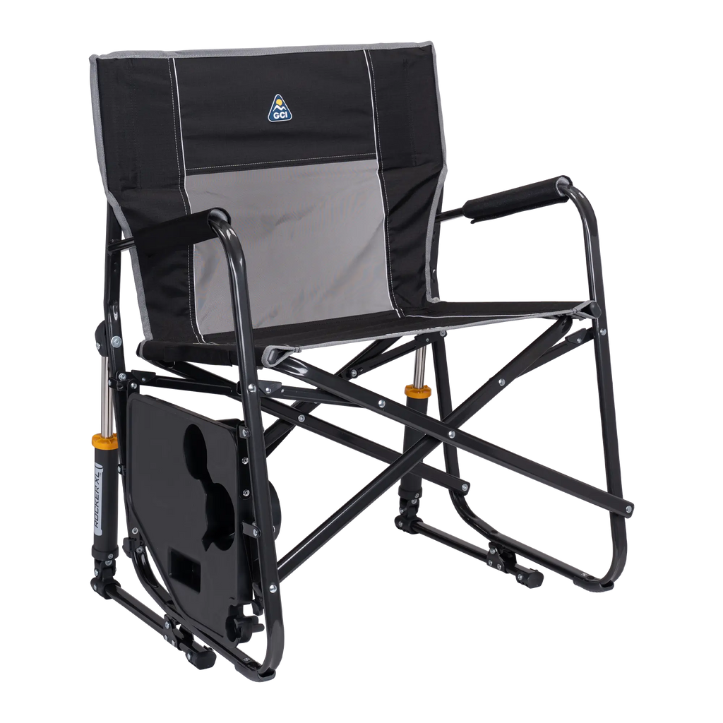 Luxury Camp Freestyle Rocker XL with Side Table - Choice 836 - RoadTrip Rocker Smooth Motion Camp Chair Detail
