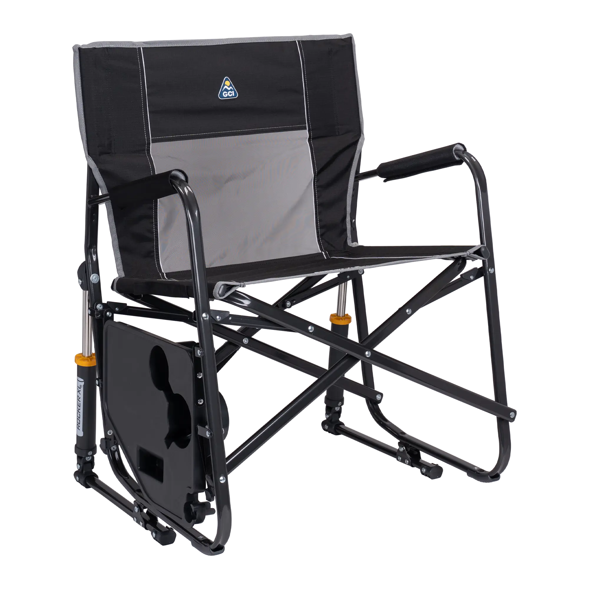 Luxury Camp Freestyle Rocker XL with Side Table - Choice 836 - RoadTrip Rocker Smooth Motion Camp Chair Detail