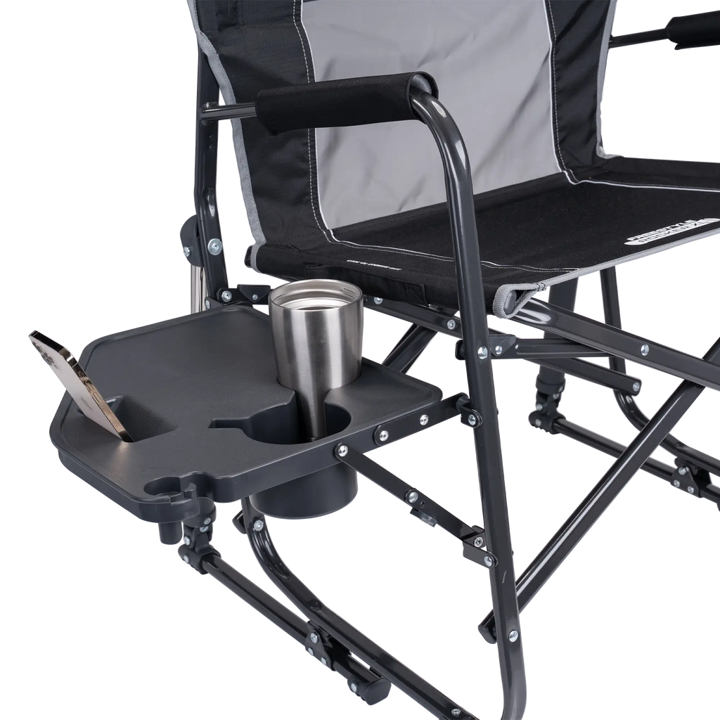 Luxury Camp Freestyle Rocker XL with Side Table - Choice 836 - RoadTrip Rocker Smooth Motion Camp Chair Detail