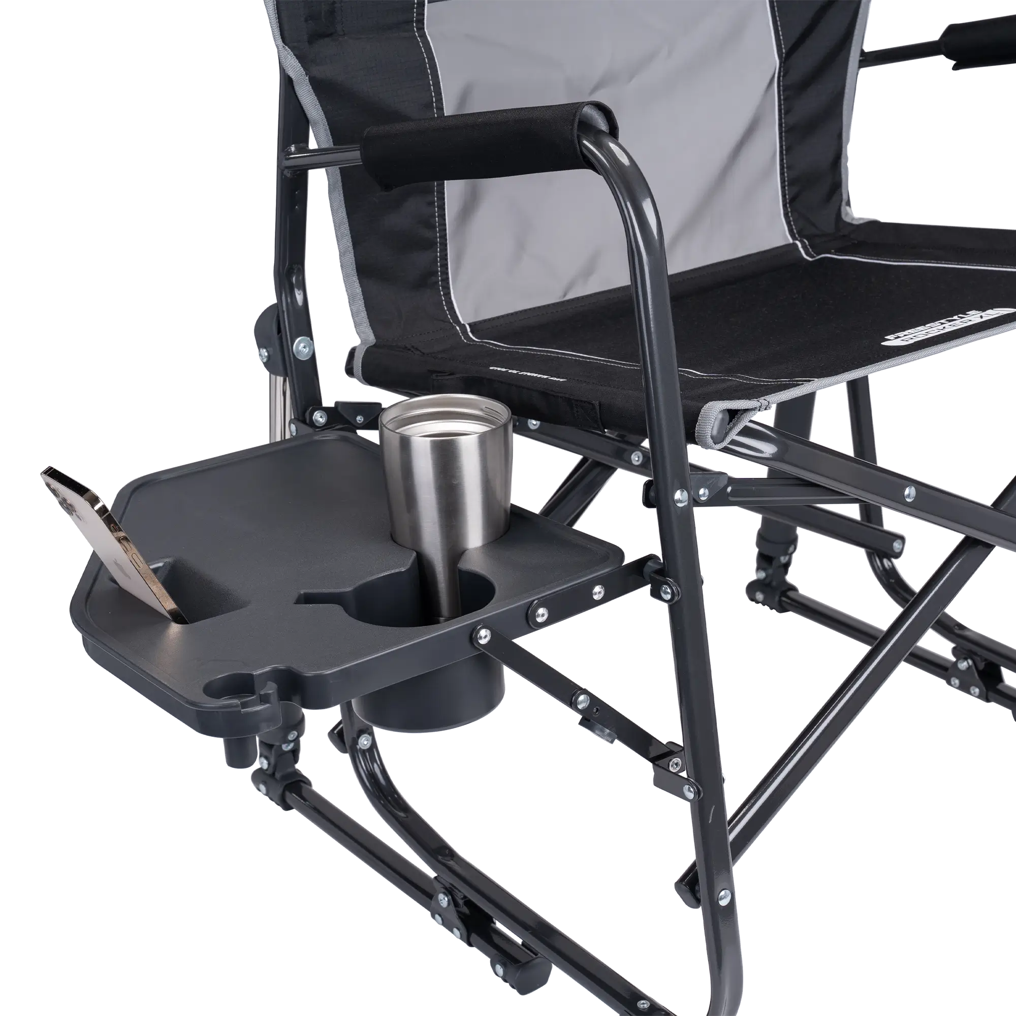 Luxury Camp Freestyle Rocker XL with Side Table - Choice 836 - RoadTrip Rocker Smooth Motion Camp Chair Detail