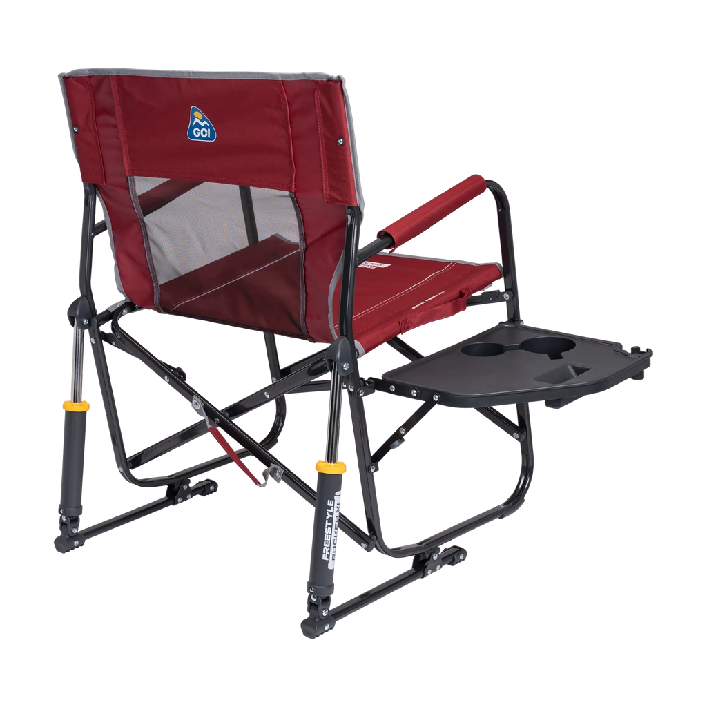 Luxury Camp Freestyle Rocker XL with Side Table - Choice 836 - RoadTrip Rocker Smooth Motion Camp Chair Detail