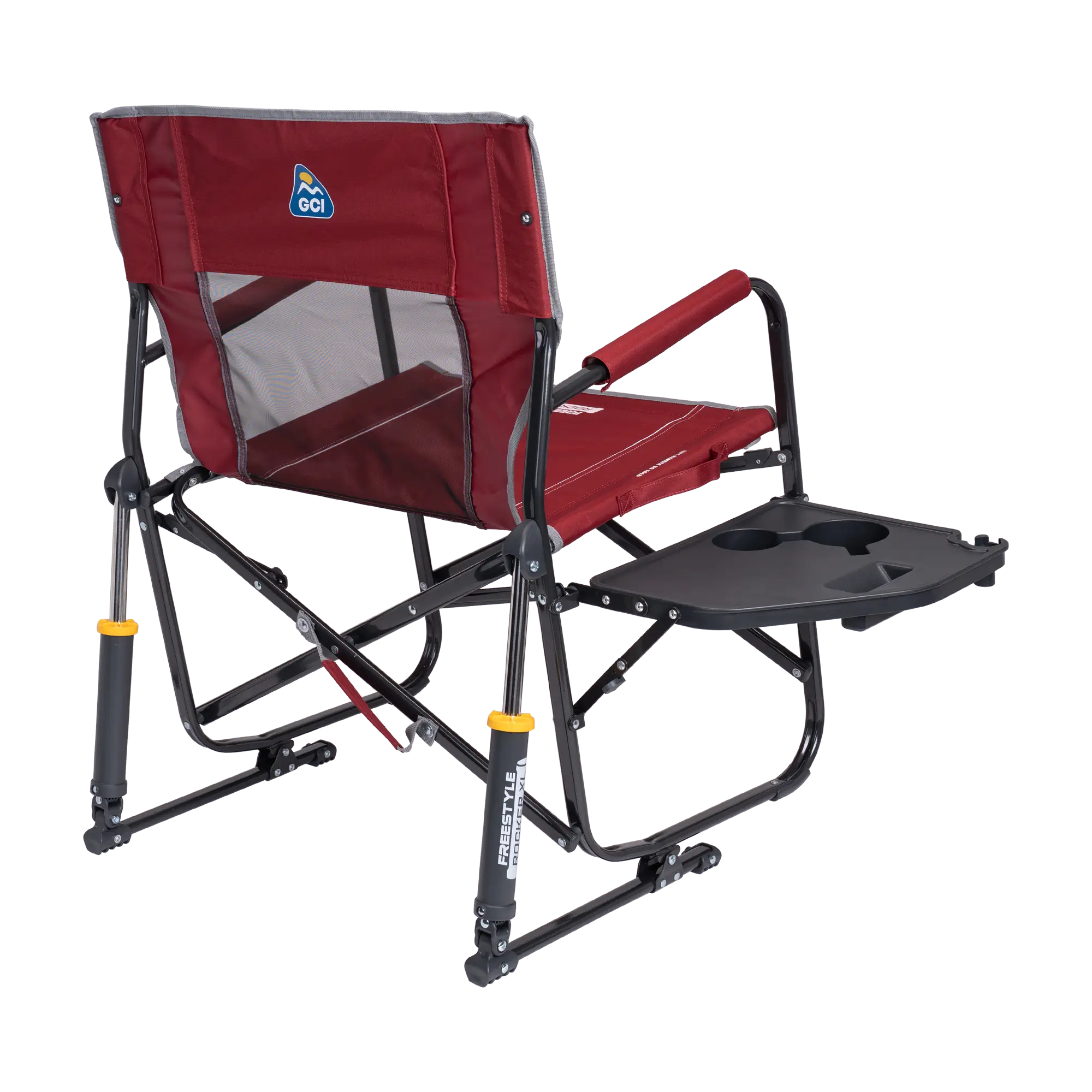 Luxury Camp Freestyle Rocker XL with Side Table - Choice 836 - RoadTrip Rocker Smooth Motion Camp Chair Detail