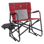 Luxury Camp Freestyle Rocker XL with Side Table - Choice 836 - RoadTrip Rocker Smooth Motion Camp Chair - Cinnamon