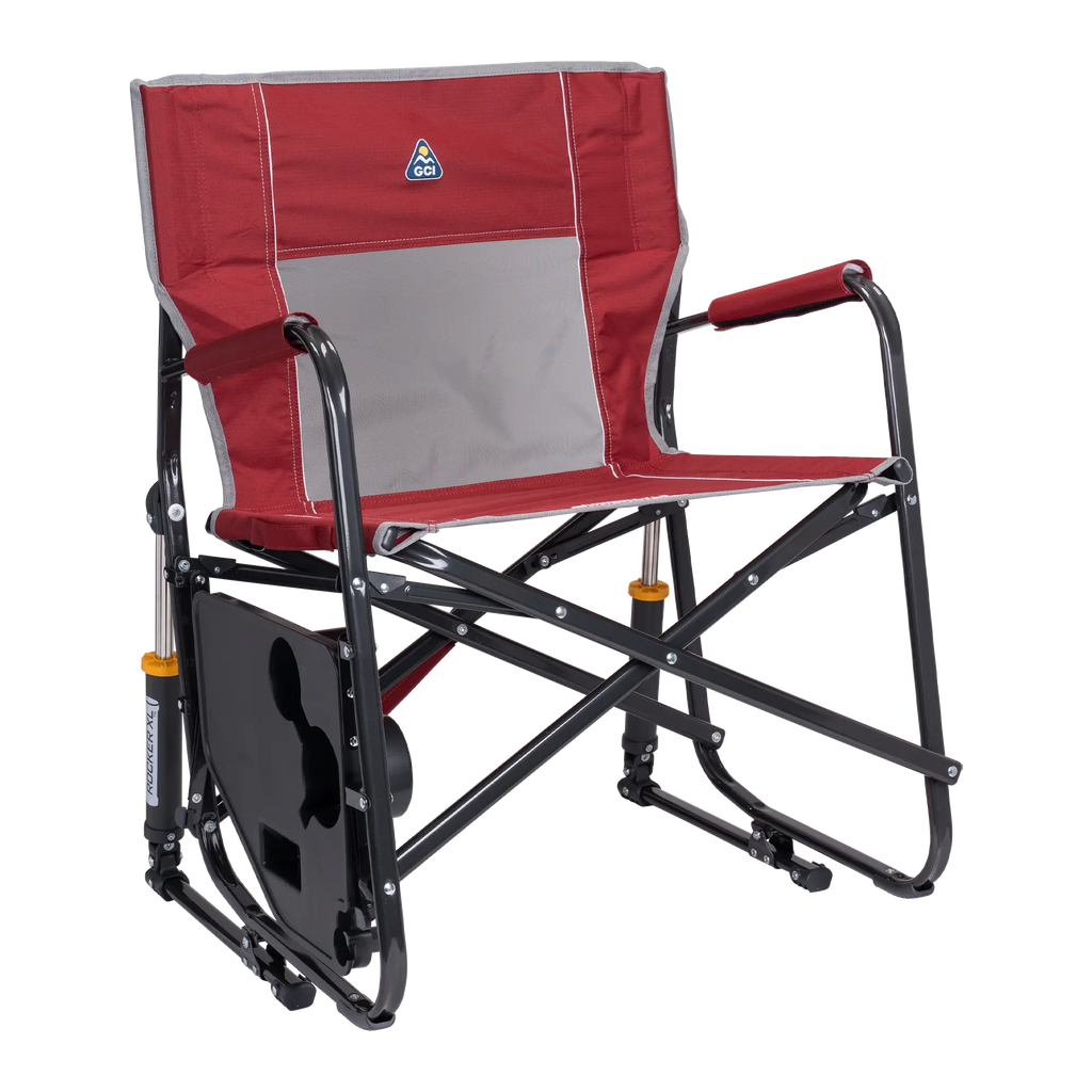 Luxury Camp Freestyle Rocker XL with Side Table - Choice 836 - RoadTrip Rocker Smooth Motion Camp Chair Detail