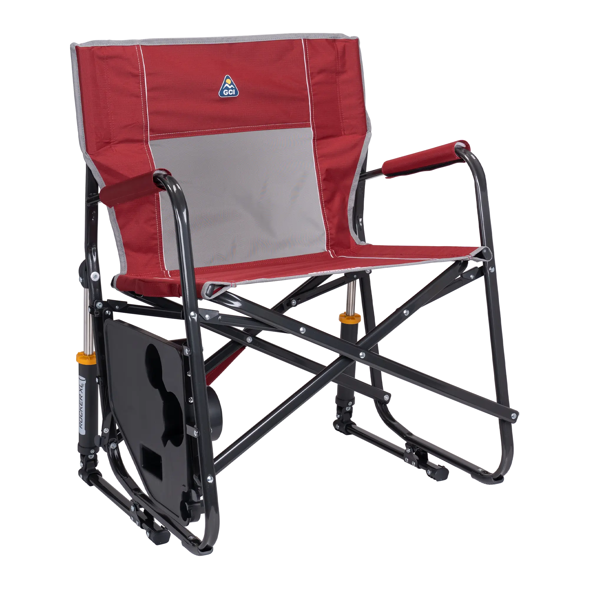 Luxury Camp Freestyle Rocker XL with Side Table - Choice 836 - RoadTrip Rocker Smooth Motion Camp Chair Detail