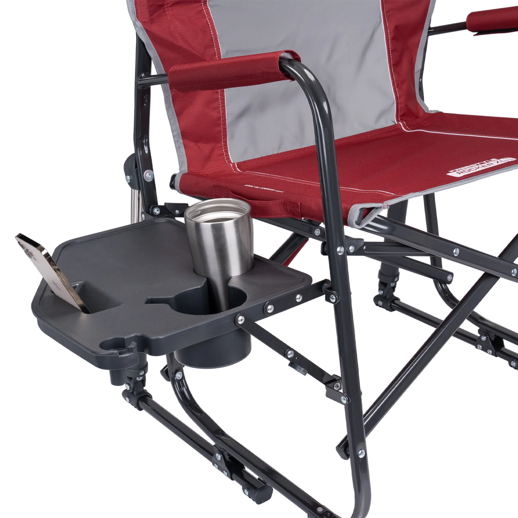 Luxury Camp Freestyle Rocker XL with Side Table - Choice 836 - RoadTrip Rocker Smooth Motion Camp Chair Detail