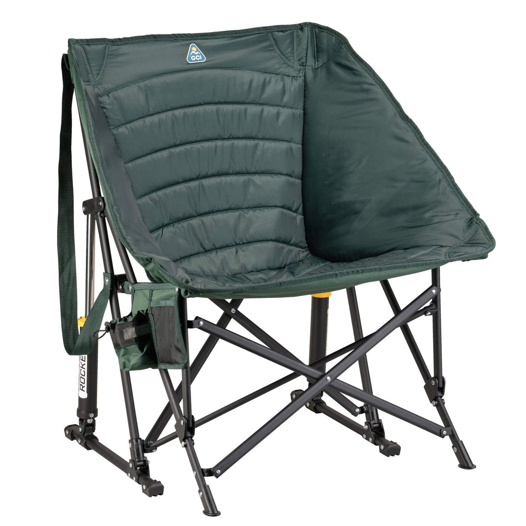 Luxury Camp Puff Rocker - Choice 731 - Patented Spring-Action Rocking Chair for Camping - Hunter