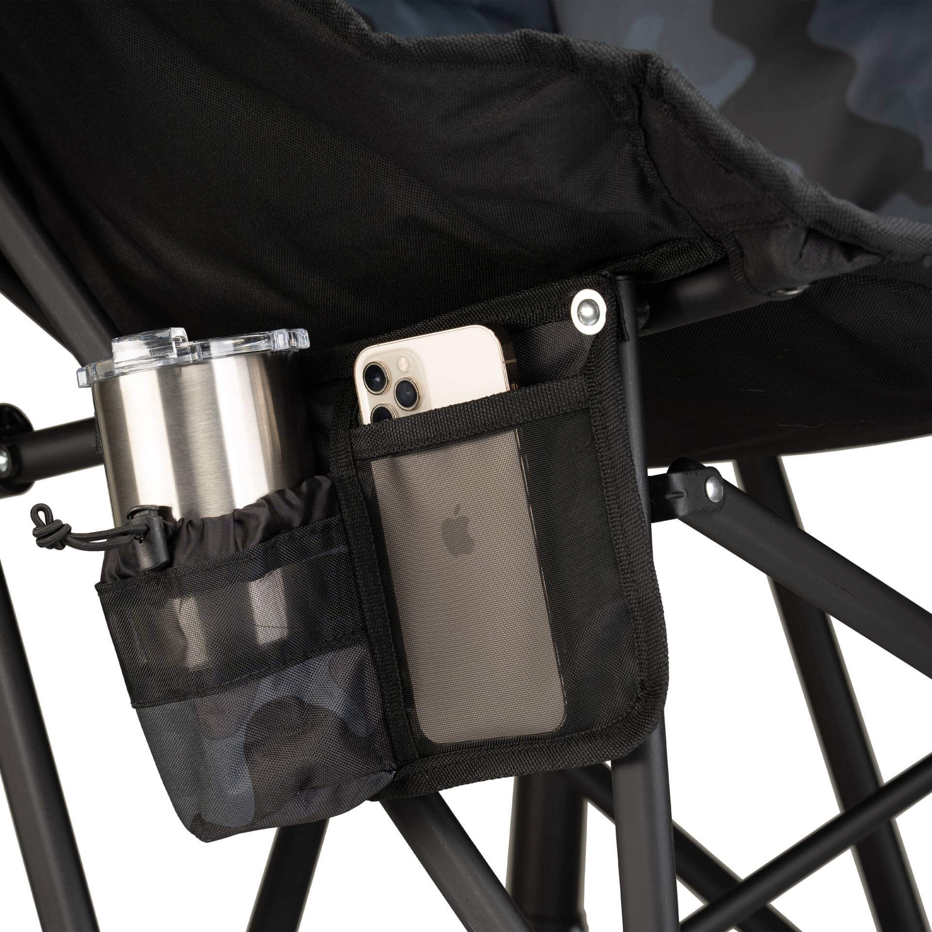 Luxury Camp Puff Rocker - Choice 731 - Patented Spring-Action Rocking Chair for Camping Detail