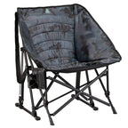 Luxury Camp Puff Rocker - Choice 731 - Patented Spring-Action Rocking Chair for Camping - Stealth Camo