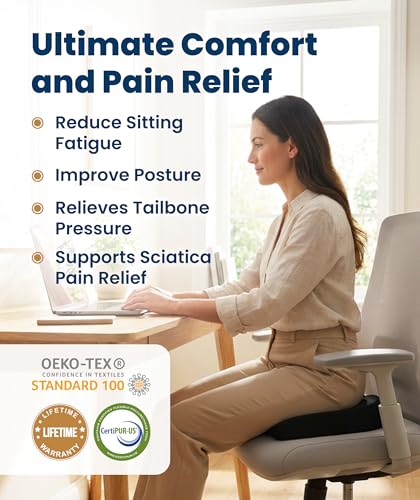 Modern Everlasting Comfort Doctor Recommended Memory Foam Seat Cushion for for Daily Use