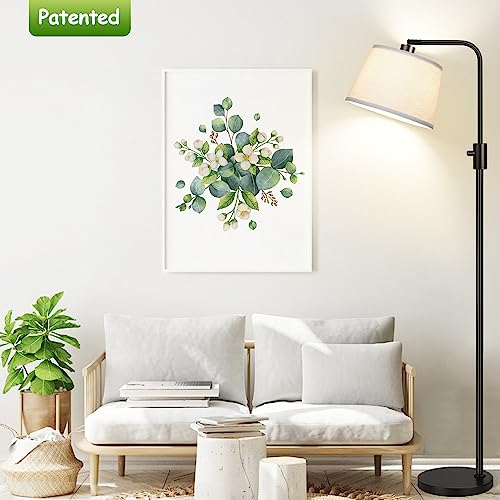 refined 【Upgraded】 Dimmable Floor Lamp, 1000 Lumens LED Edison Bulb Included, Set