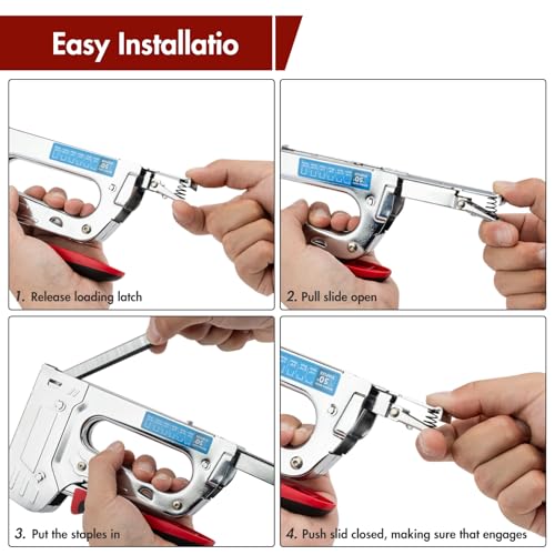 luxury Arrow T55BL Staple Gun Kit, Heavy Duty Manual Stapler with for Daily Use