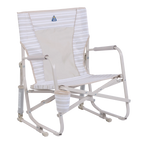 Smooth Motion Beach Rocker - Choice 712 - Patented Spring-Action Rocking Chair for Camping - Neutral Stripe