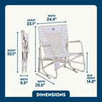 Smooth Motion Beach Rocker - Choice 712 - Patented Spring-Action Rocking Chair for Camping Detail