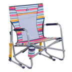 Smooth Motion Beach Rocker - Choice 712 - Patented Spring-Action Rocking Chair for Camping - Multi Stripe