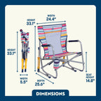 Smooth Motion Beach Rocker - Choice 712 - Patented Spring-Action Rocking Chair for Camping Detail