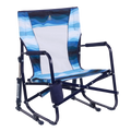 Smooth Motion Beach Rocker - Choice 712 - Patented Spring-Action Rocking Chair for Camping - Blue Beach Wave