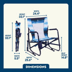 Smooth Motion Beach Rocker - Choice 712 - Patented Spring-Action Rocking Chair for Camping Detail