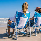 Premium All-Weather Beach Rocker Bundle - Choice 773 - Heavy-Duty Kickback Rocker with Beverage Holder Detail