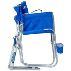 Premium All-Weather Beach Rocker Bundle - Choice 773 - Heavy-Duty Kickback Rocker with Beverage Holder Detail