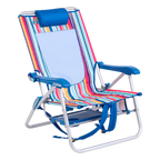 Backpack Travel Big Surf with Slide Table - Choice 334 - Low-Profile Reclining Beach Chair with Backpack Straps Detail