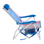 Backpack Travel Big Surf with Slide Table - Choice 334 - Low-Profile Reclining Beach Chair with Backpack Straps Detail