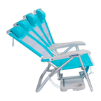 Backpack Travel Big Surf with Slide Table - Choice 334 - Low-Profile Reclining Beach Chair with Backpack Straps Detail