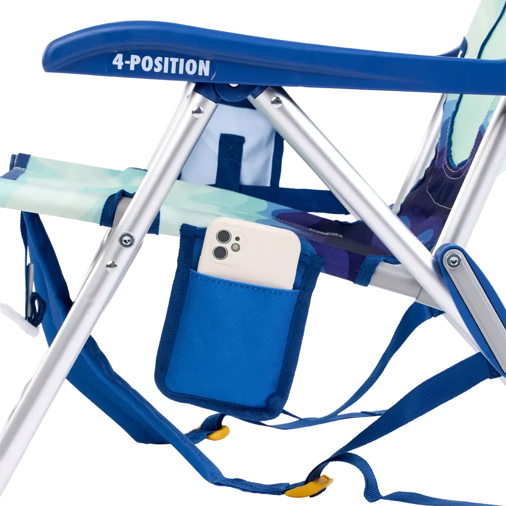 Sand-Friendly Backpack Beach Chair - Choice 709 - Multi-Position Outdoor Beach Chair with Pillow Detail