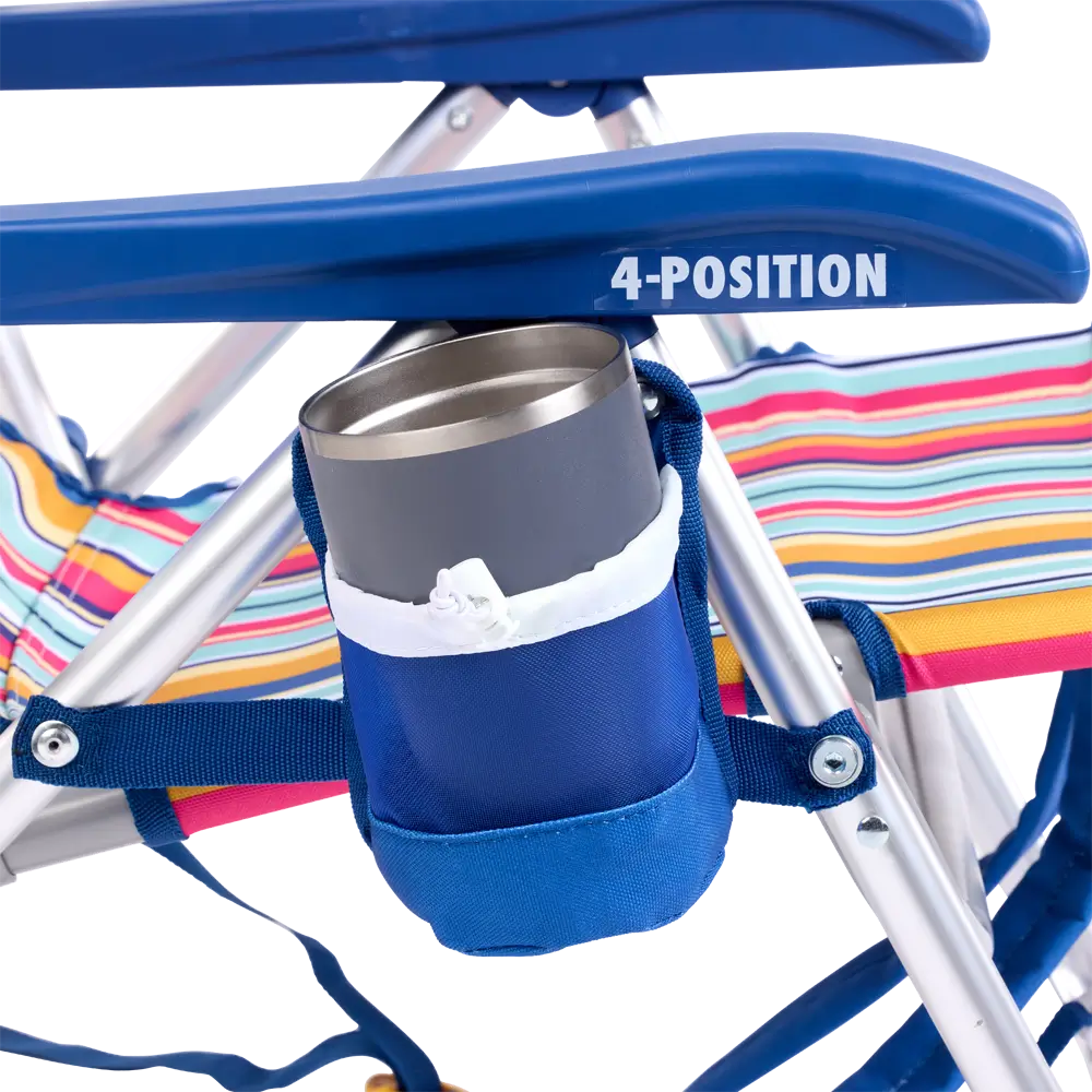 Sand-Friendly Backpack Beach Chair - Choice 709 - Multi-Position Outdoor Beach Chair with Pillow Detail