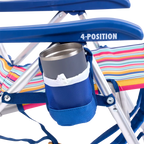 Sand-Friendly Backpack Beach Chair - Choice 709 - Multi-Position Outdoor Beach Chair with Pillow Detail
