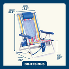Sand-Friendly Backpack Beach Chair - Choice 709 - Multi-Position Outdoor Beach Chair with Pillow Detail