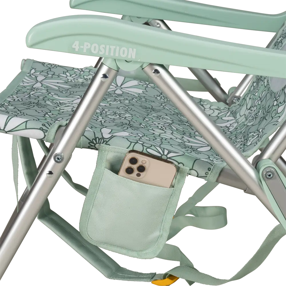 Sand-Friendly Backpack Beach Chair - Choice 709 - Multi-Position Outdoor Beach Chair with Pillow Detail