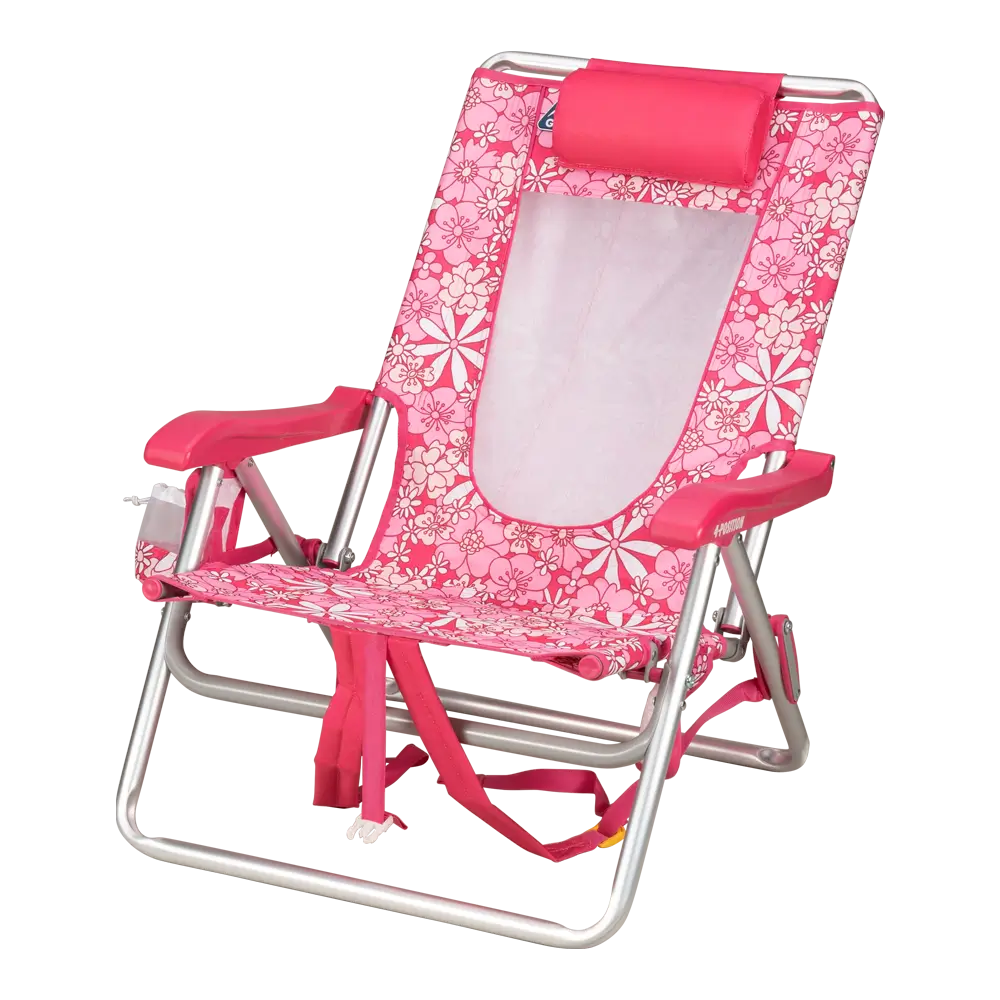 Sand-Friendly Backpack Beach Chair - Choice 709 - Multi-Position Outdoor Beach Chair with Pillow Detail