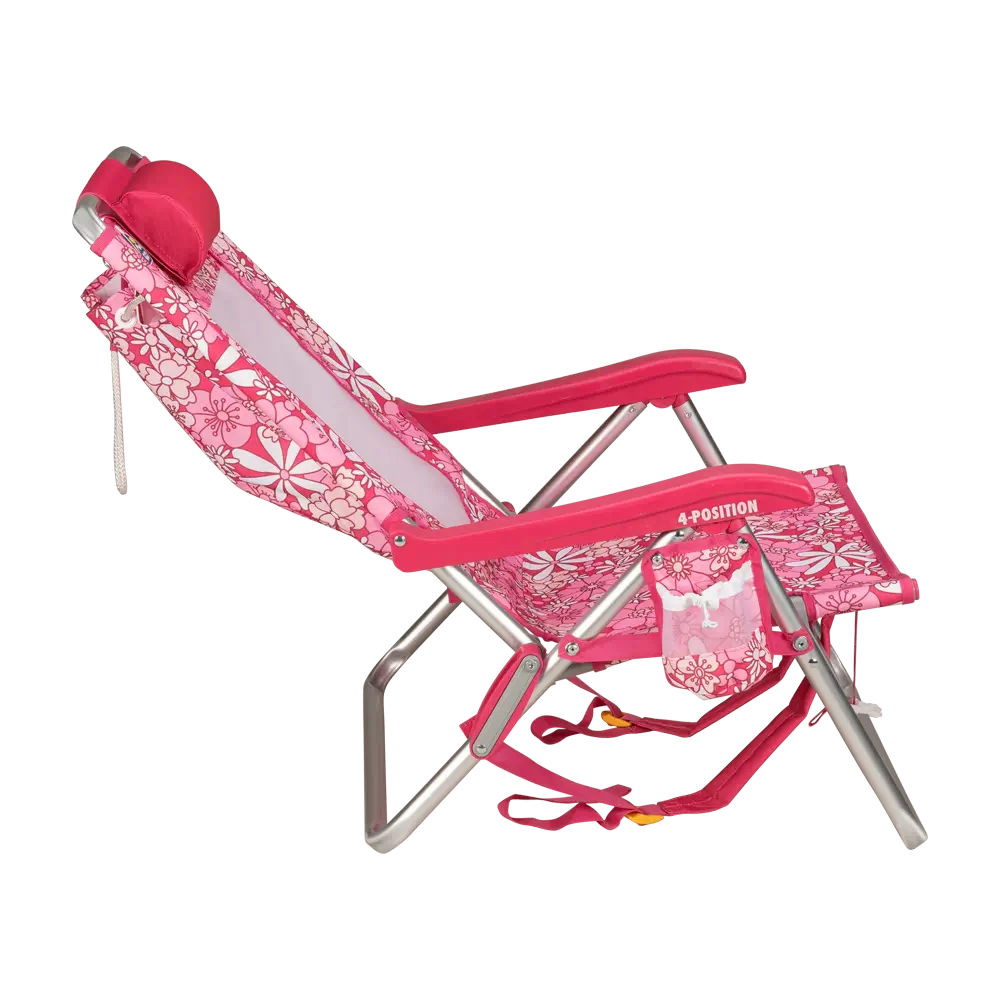 Sand-Friendly Backpack Beach Chair - Choice 709 - Multi-Position Outdoor Beach Chair with Pillow Detail