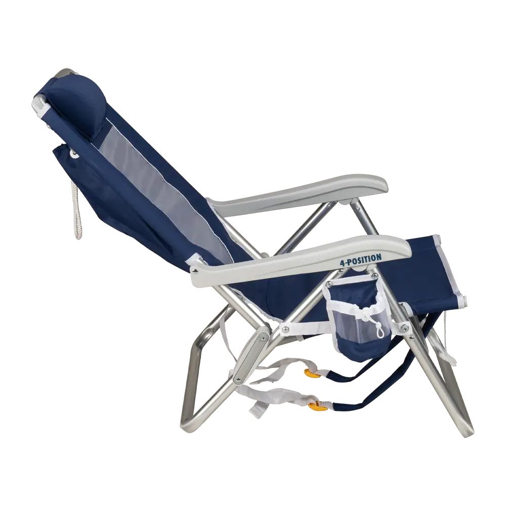 Sand-Friendly Backpack Beach Chair - Choice 709 - Multi-Position Outdoor Beach Chair with Pillow Detail