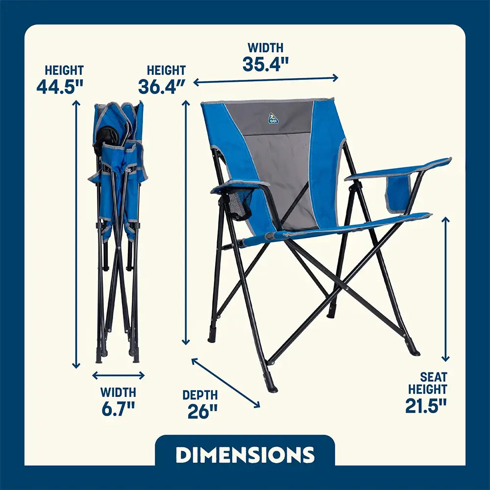 Micro-Folding Comfort Quad Chair - Choice 989 - Pico Compact Folding Camp Chair with Carry Bag Detail