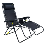 Low-Profile Freeform Zero Gravity Lounger Bundle - Choice 507 - Multi-Position Outdoor Beach Chair with Pillow Detail