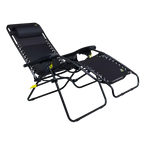 Low-Profile Freeform Zero Gravity Lounger Bundle - Choice 507 - Multi-Position Outdoor Beach Chair with Pillow Detail