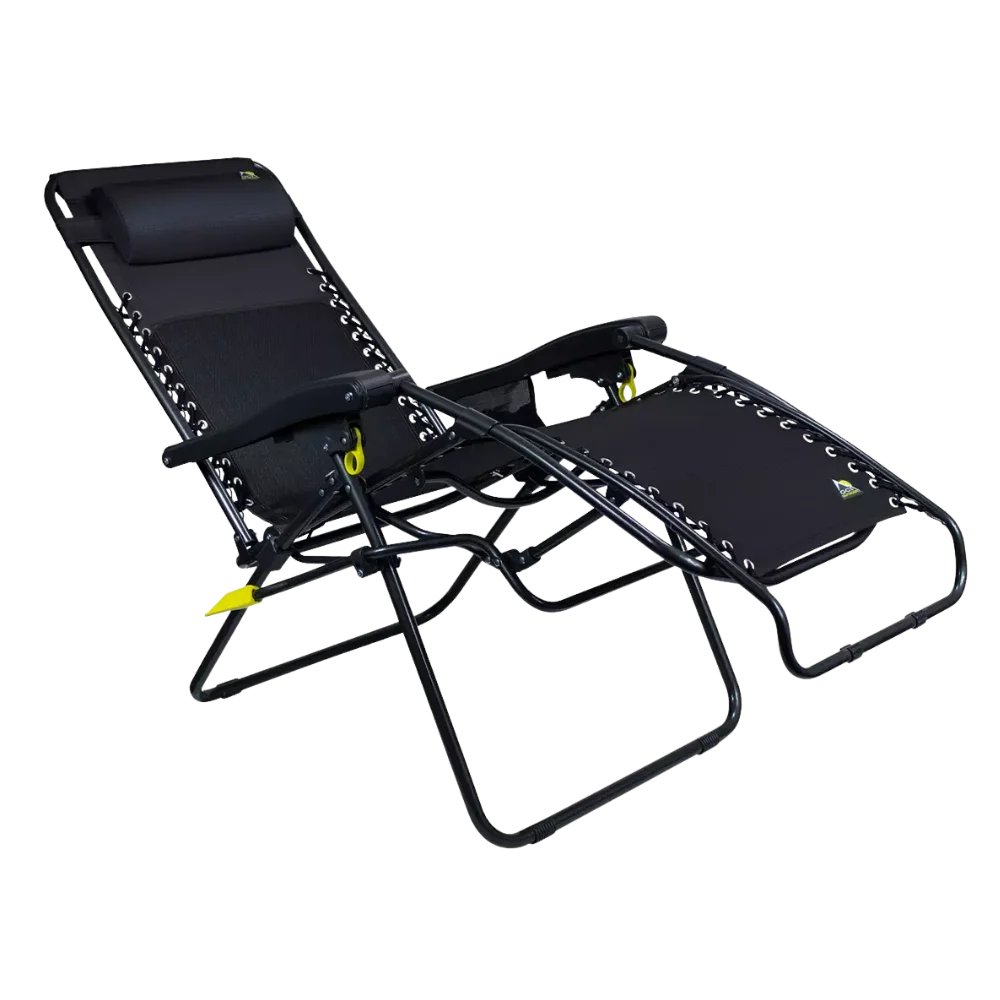 Low-Profile Freeform Zero Gravity Lounger Bundle - Choice 507 - Multi-Position Outdoor Beach Chair with Pillow Detail